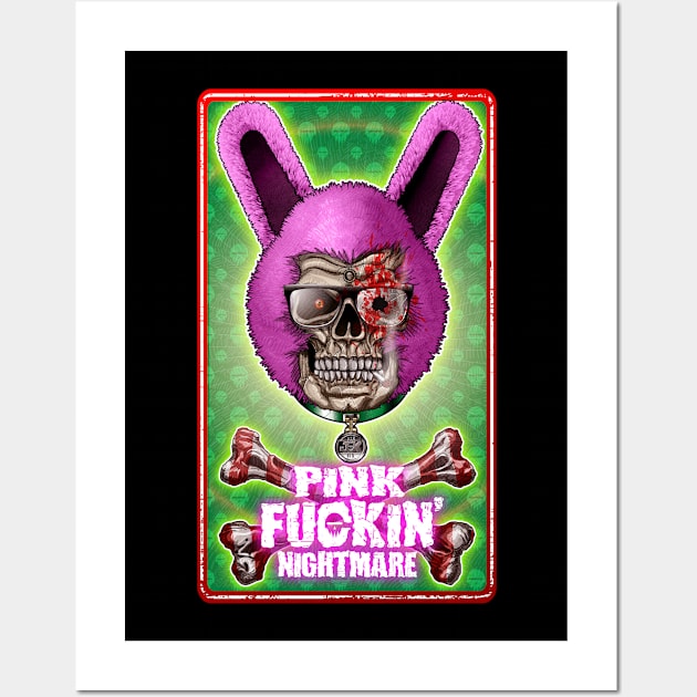 Pink F*****g Nightmare, Christmas, Skull Wall Art by HEJK81